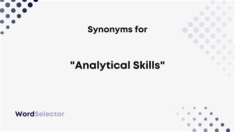 analytical skills synonyms